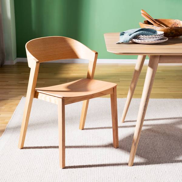 2er Set Esszimmerstühle Flomaton - Braun - Eiche - 57 x 76 x 52 cm - Image 2