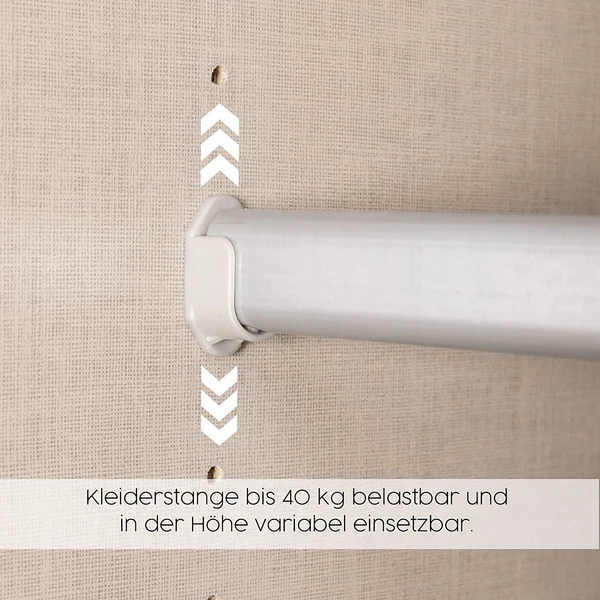 45er Kleiderstange Rauch - Grau - Metall - 45 x 3 x 2 cm - Image 4