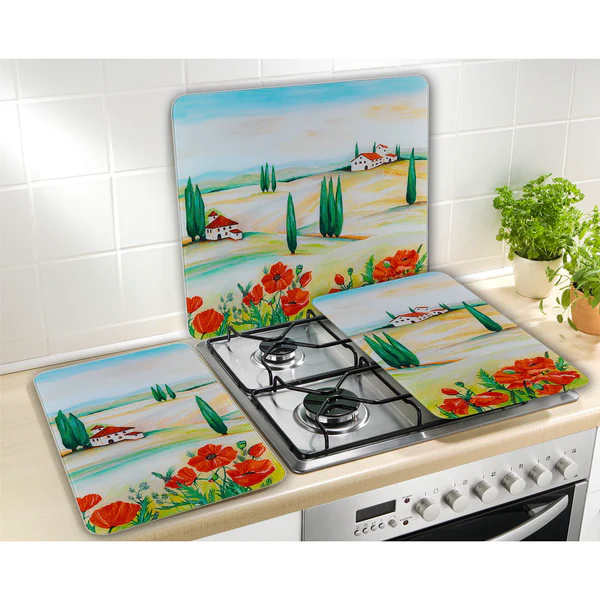 Abdeckplatte Toscana (2er-Set) - Glas - Mehrfarbig - Image 4