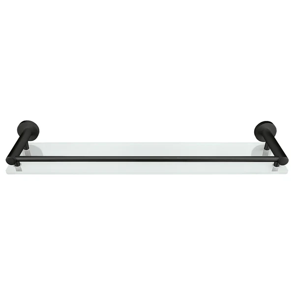 Ablage Apollo Nero - Aluminium / Glas - Schwarz / Milchglas - Image 3