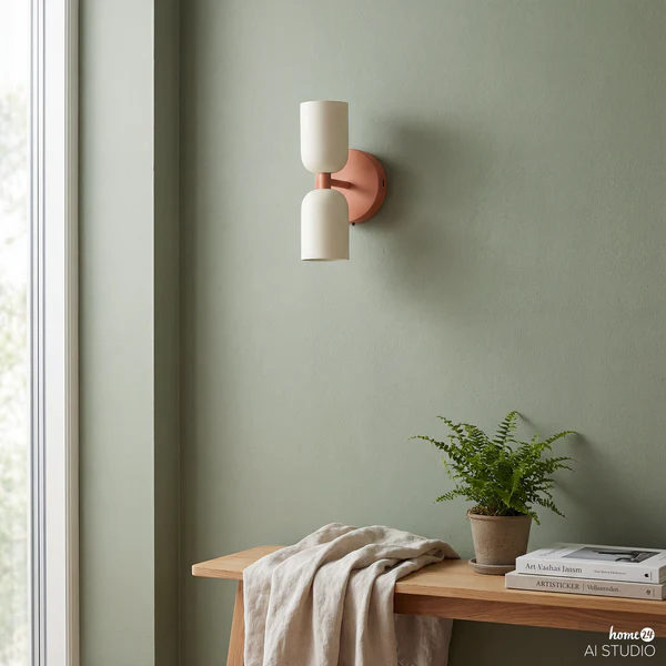 Akku-Wandleuchte NIMI - 3-Stufen-Dimmer - inkl. Fernbedienung - Creme / Orange - Image 5