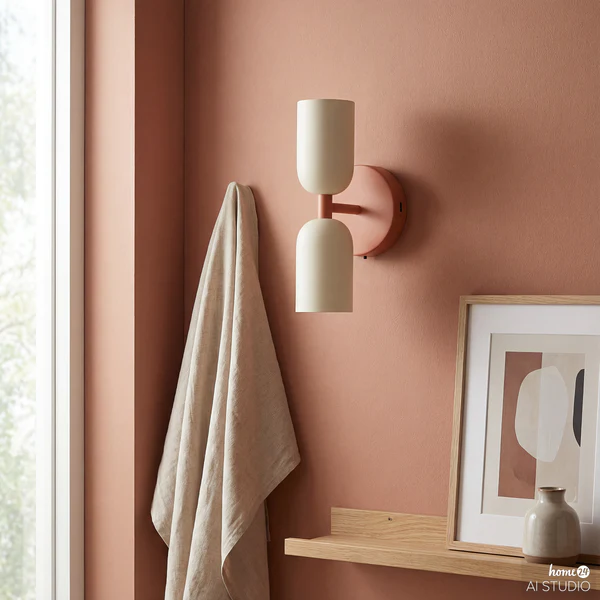 Akku-Wandleuchte NIMI - 3-Stufen-Dimmer - inkl. Fernbedienung - Creme / Orange - Image 6