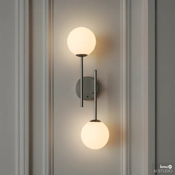 Akku-Wandleuchte RIGI - 2-flammig - 3-Stufen-Dimmer - Weiß / Chrom - Image 4