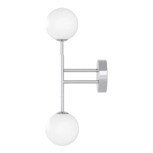 Akku-Wandleuchte RIGI - 2-flammig - 3-Stufen-Dimmer - Weiß / Chrom - Image 7