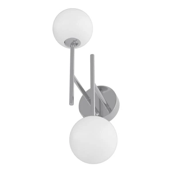 Akku-Wandleuchte RIGI - 2-flammig - 3-Stufen-Dimmer - Weiß / Chrom - Image 9