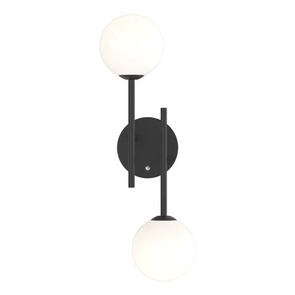 Akku-Wandleuchte RIGI - 2-flammig - 3-Stufen-Dimmer - Weiß / Schwarz - Image 5