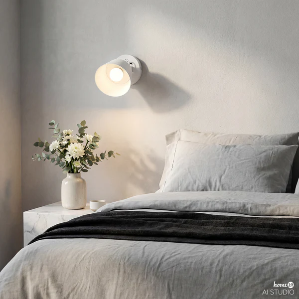 Akku-Wandleuchte SMI - 3-Stufen-Dimmer - inkl. Fernbedienung - Weiß - Image 2