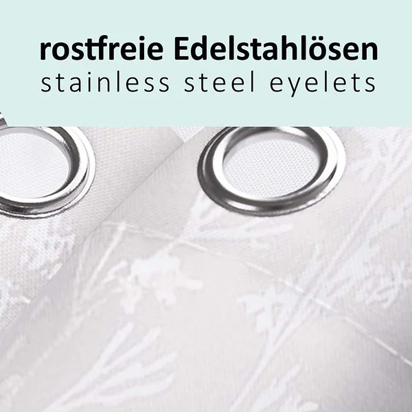 Anti-Schimmel Duschvorhang Ornamente - Polyester - Weiß / Silber - 120 x 180 cm - Image 3