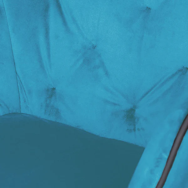 Armlehnenstuhl Eann - Samt / Eisen - Schwarz - Blau - Image 7