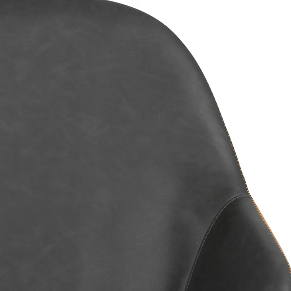 Armlehnenstuhl Kia (2er-Set) - Kunstleder / Metall - Dunkelgrau / Schwarz - Image 7