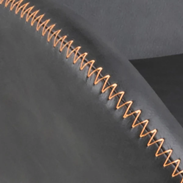 Armlehnenstuhl Kia (2er-Set) - Kunstleder / Metall - Dunkelgrau / Schwarz - Image 9