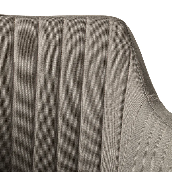 Armlehnenstuhl Leedy - Webstoff / Eiche massiv - Webstoff Zea: Beige - Einzelstuhl - Image 7