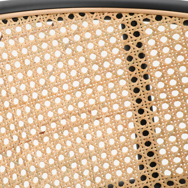 Armlehnenstuhl MATARO 2er-Set - Rattan & Webstoff / Eisen - Beige / Schwarz - Image 15