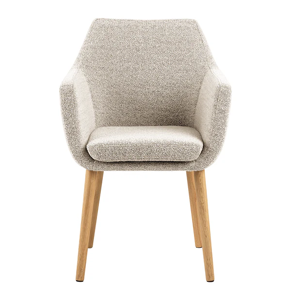 Armlehnenstuhl NICHOLAS - Bouclé Stoff Moena: Beige - Einzelstuhl - Image 9