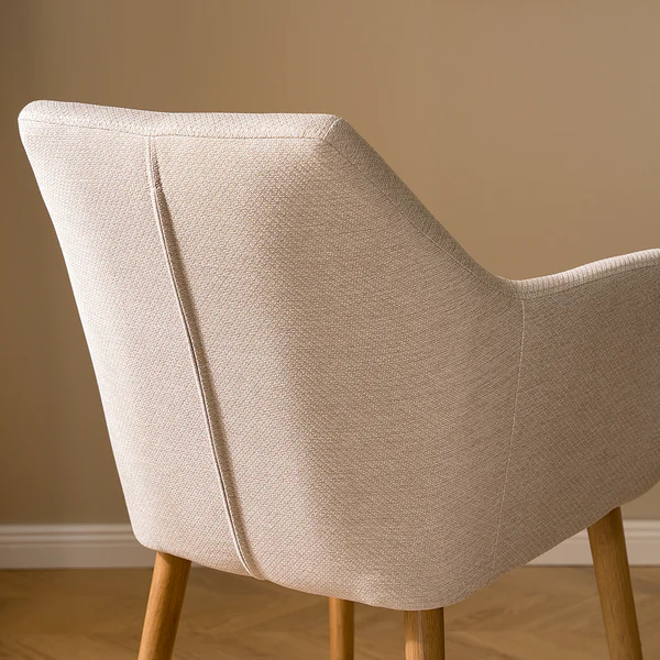 Armlehnenstuhl NICHOLAS - Webstoff Stefka: Beige - Einzelstuhl - Image 9