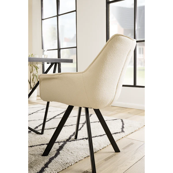 Armlehnenstuhl RANDALL - Webstoff - Creme - Image 12