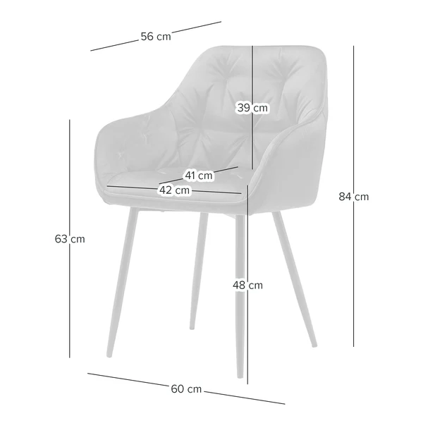 Armlehnenstuhl TILLY - Samt Vilda: Schwarz - Einzelstuhl - Image 18