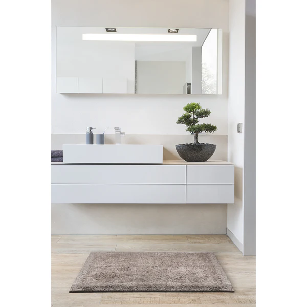 Badematte Luxor - Webstoff - Taupe - 60 x 100 cm - Image 2