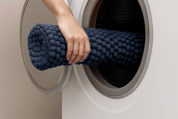 Badematte Punto Uno - Polyester - Anthrazit - 70 x 120 cm - Image 4
