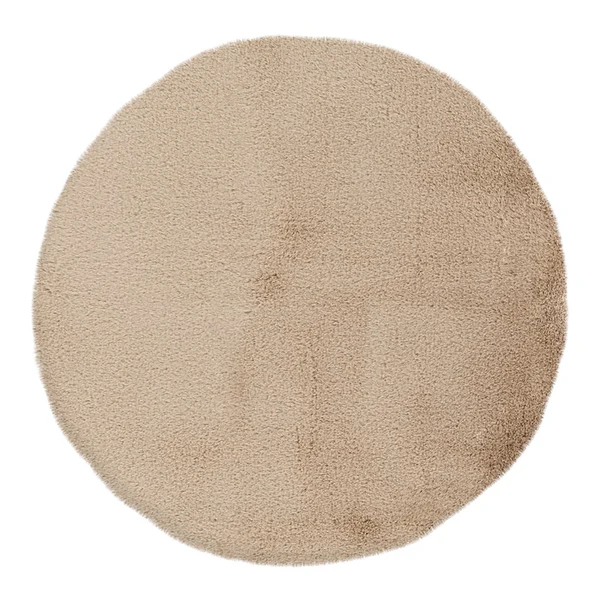 Badematte Rabbit Light Rund - Polyester - Ø 100 cm - Beige