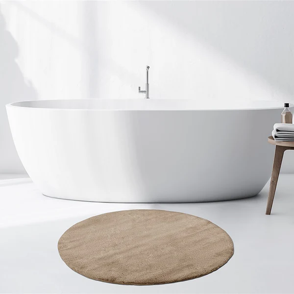 Badematte Rabbit Light Rund - Polyester - Ø 100 cm - Beige - Image 2