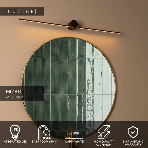 Badleuchte Mizar - Aluminium - Schwarz - Tiefe: 90 cm - Image 7