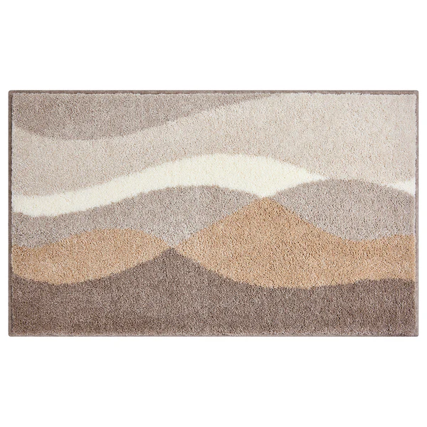 Badteppich Hills - Polyacryl - Beige - 60 x 100 cm