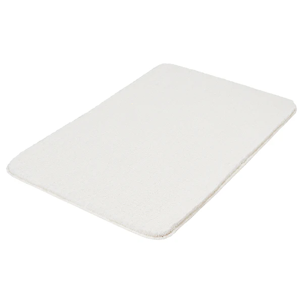 Badteppich Marco - Polyester - Weiß - 70 x 120 cm