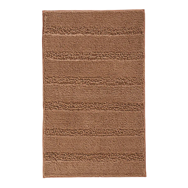 Badteppich Monrovia - Mischgewebe - Hellbraun - 60 x 100 cm