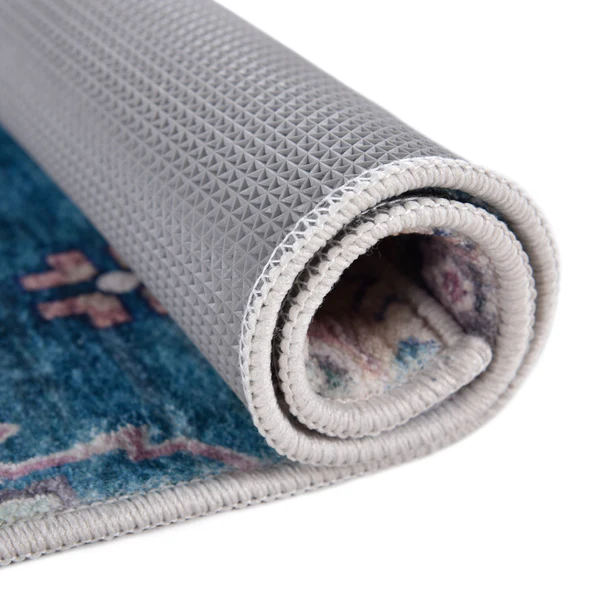 Badteppich Oriental One - Polyester - Türkis - 70 x 120 cm - Image 4