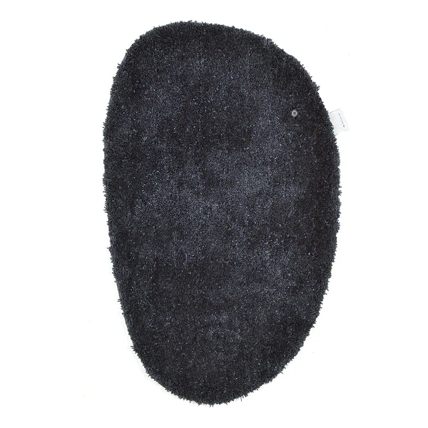 Badvorleger Cozy Bath Uni Oval - Polyester - Anthrazit - Anthrazit