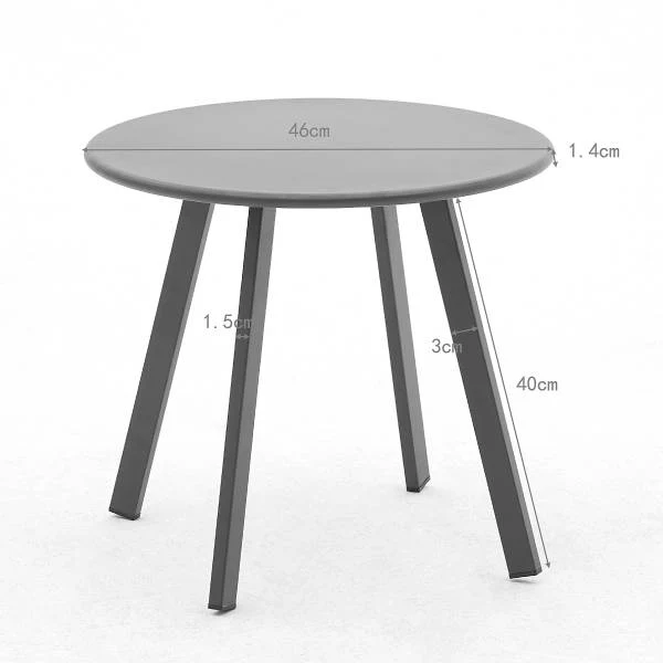 Balkonset Wink 3-teilig - Stahl / Bouclé - Anthrazit - Image 21