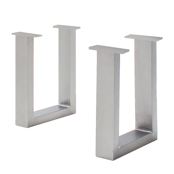 Bankgestell KAPRA - Eisen - Silber - U-Form