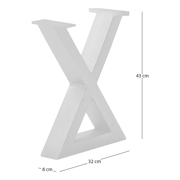 Bankgestell KAPRA - Eisen - Weiß - X-Form - Image 2