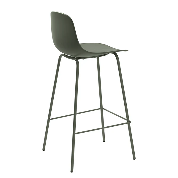 Barhocker Toledo 2er-Set - Mischgewebe / Stahl - Olivgrün - Image 4