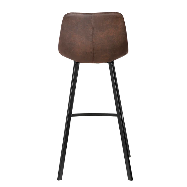 Barstuhl Luhi (2er-Set) - Microfaser / Stahl - Espresso - Image 7