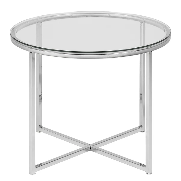Beistelltisch Kilchis - Glas / Metall - Chrom - Image 3