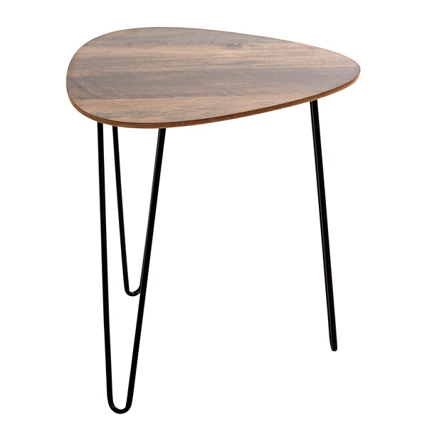 Beistelltisch Shotley Höhe: 43 cm - Eiche Dunkel Dekor / Schwarz - Image 3