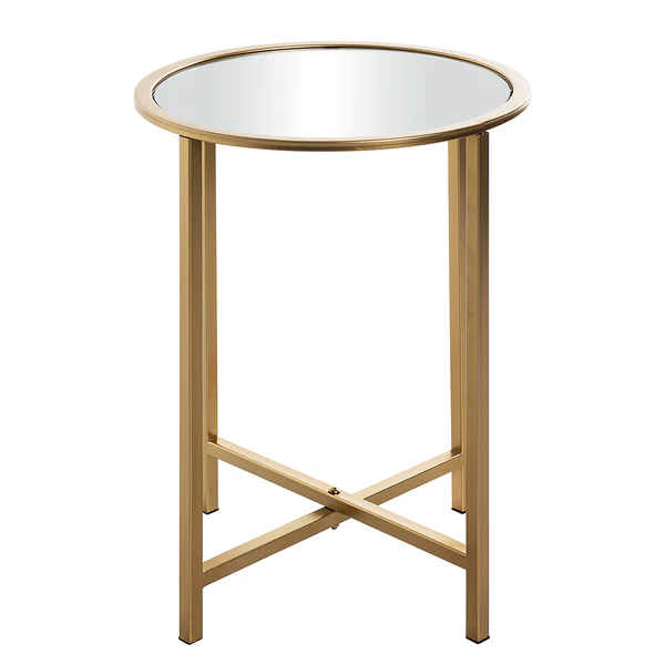 Beistelltisch Tetford Breite: 39 cm - Glas / Metall - Gold - Image 4