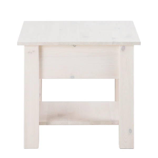 Beistelltisch Valmer I - Kiefer massiv - Weiß - Image 4