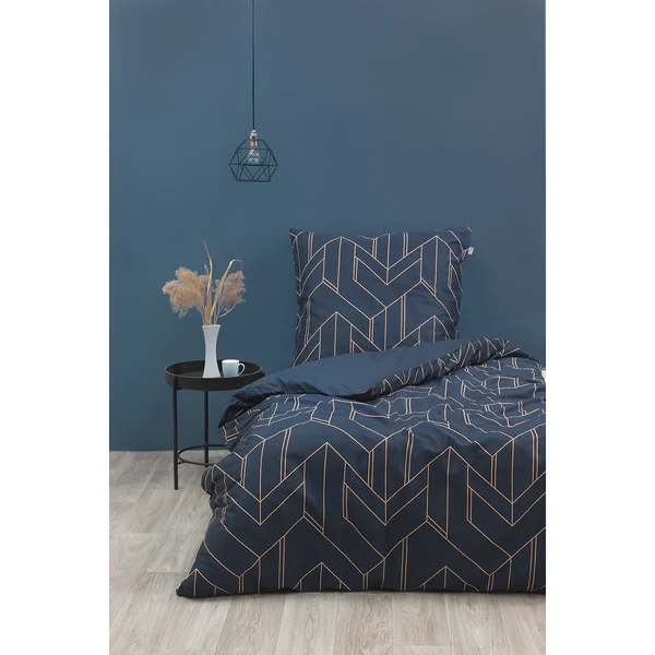 Bettwäsche Anouk - Satin - Blau - 135 x 200 cm + Kissen 80 x 80 cm - Image 2