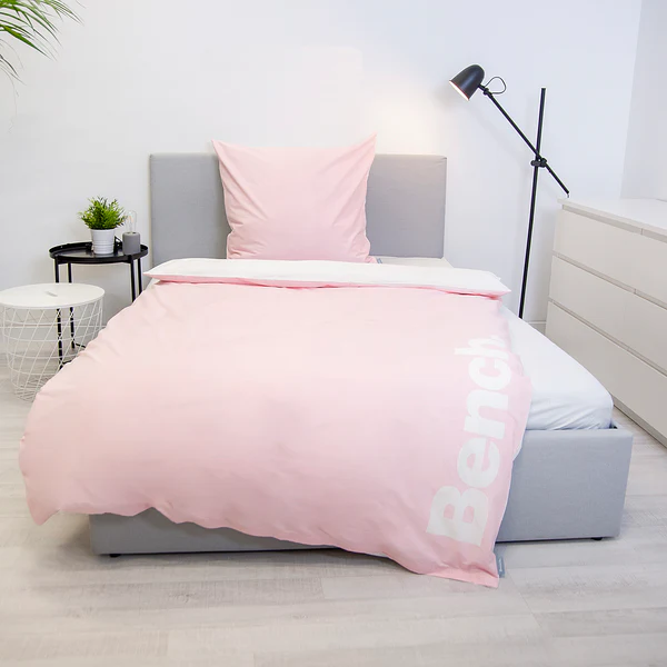 Bettwäsche Bench - Baumwollstoff - Rosa - 135 x 200 cm + Kissen 80 x 80 cm - Image 2