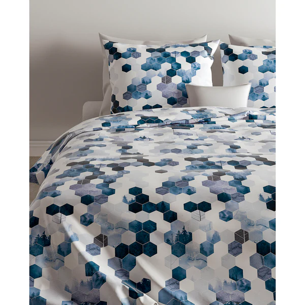Bettwäsche Neo - Baumwollstoff - Blau - 140 x 200/220 cm + Kissen 70 x 60 cm - Image 2