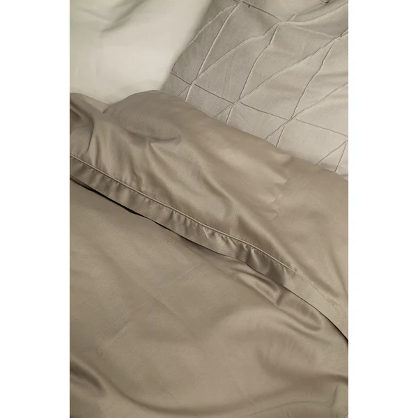 Bettwäsche Pure - Baumwolle - Beige - 135 x 200 cm + Kissen 80 x 80 cm - Image 3
