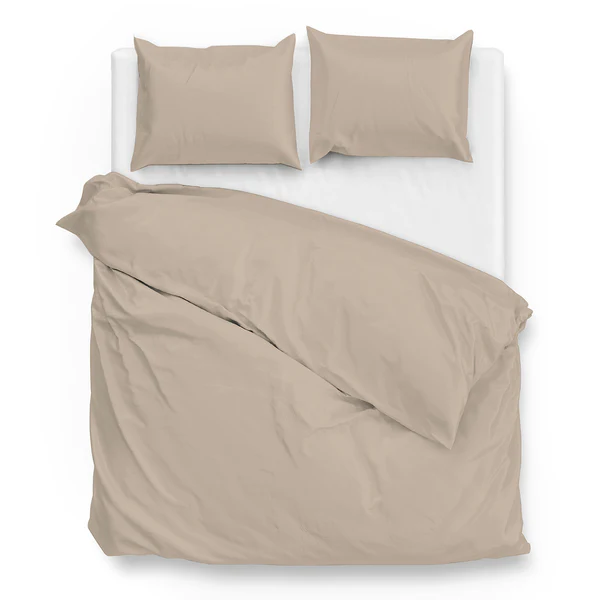 Bettwäsche Satinado - Baumwolle Satin - Sand - 140 x 200/220 cm + Kissen 70 x 60 cm