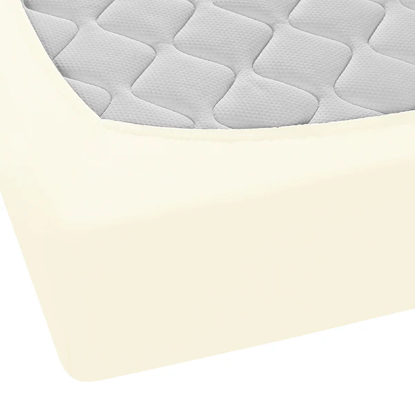 Boxspring-Spannbettuch 0077640 - Baumwolle / Elasthan - Perlweiß - 140-160 x 200-220 cm - Image 3