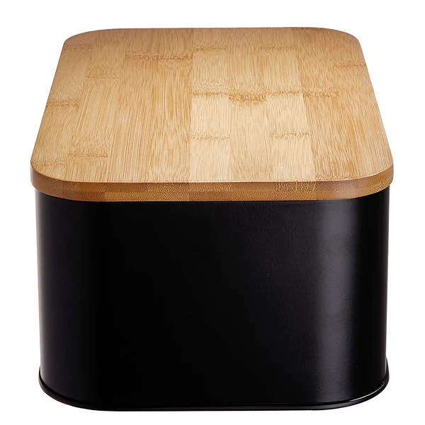 Brotbox BREAD'N'BREAKFAST - Stahl / Bambus - Schwarz - Image 7