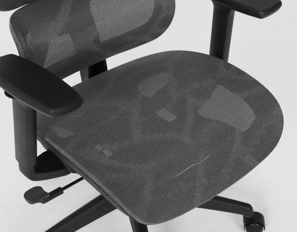 Bürodrehstuhl Doum - Mesh / Metall - Grau / Weiß - Image 14