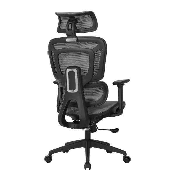 Bürodrehstuhl Doum - Mesh / Metall - Grau / Weiß - Image 5