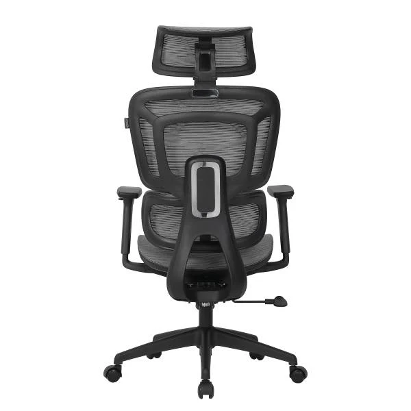 Bürodrehstuhl Doum - Mesh / Metall - Grau / Weiß - Image 6